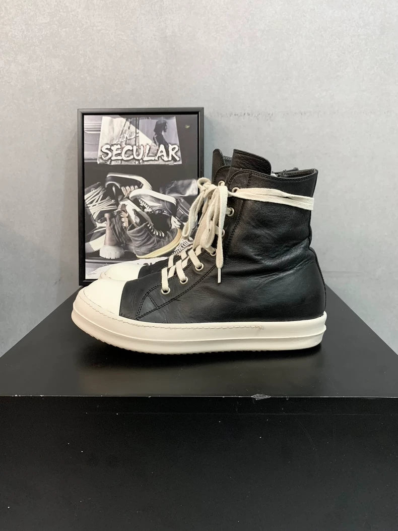 Rick Owens High-Top Leather Sneakers-yf