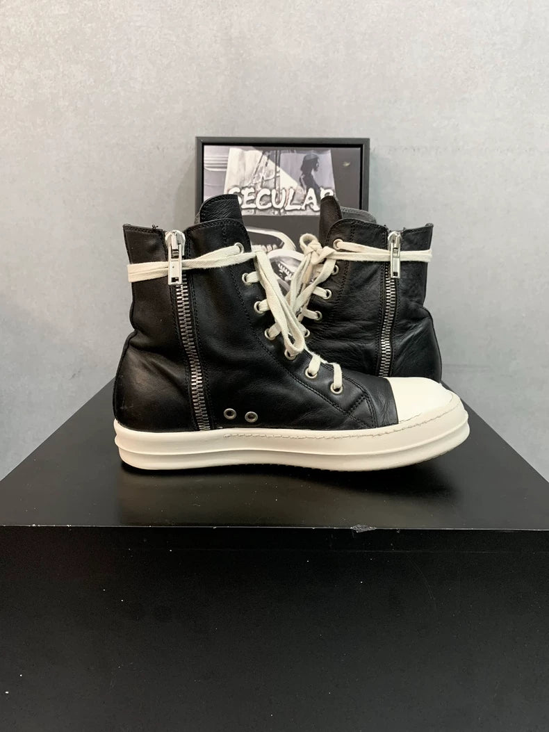 Rick Owens High-Top Leather Sneakers-yf
