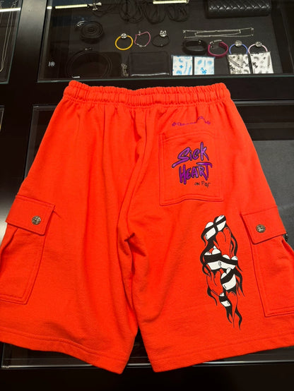 Chrome Hearts Coral Red Matty Shorts-yf