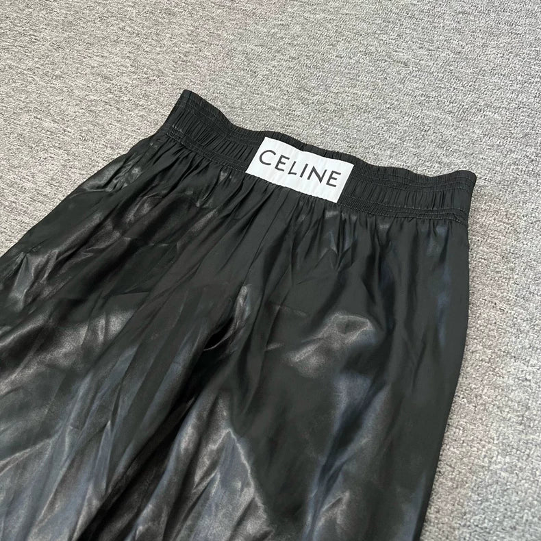 Celine Silk Logo Boxing Sports Pants