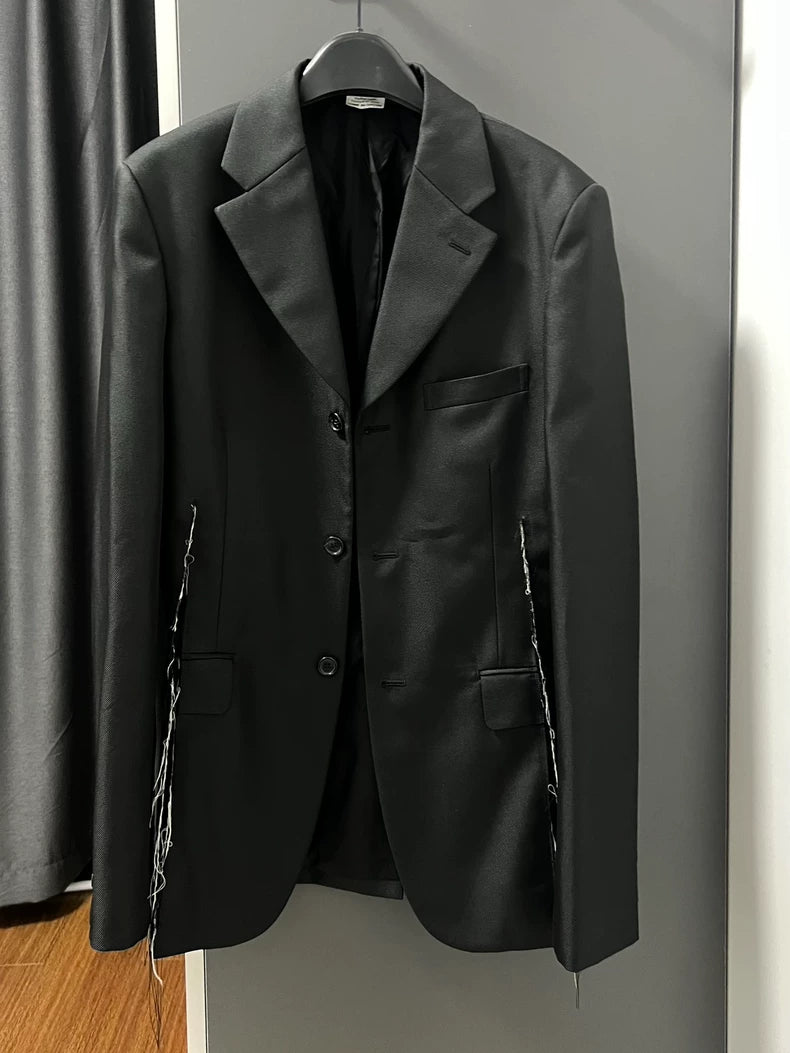 CdG HOMME PLUS Distressed Blazer Coat