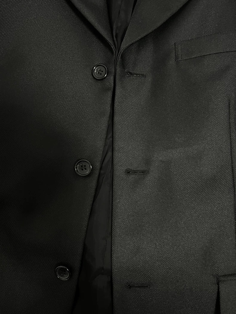 CdG HOMME PLUS Distressed Blazer Coat