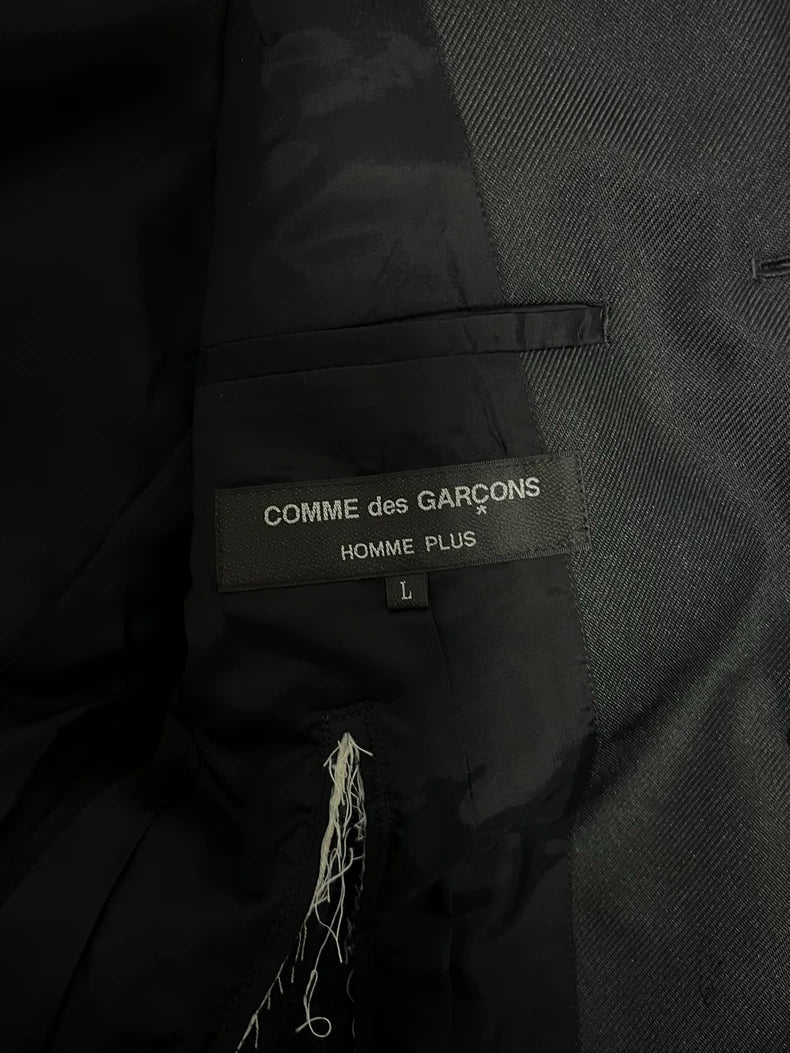 CdG HOMME PLUS Distressed Blazer Coat