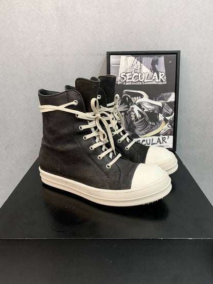 Rick Owens High Top Sneakers in Black and White-yf