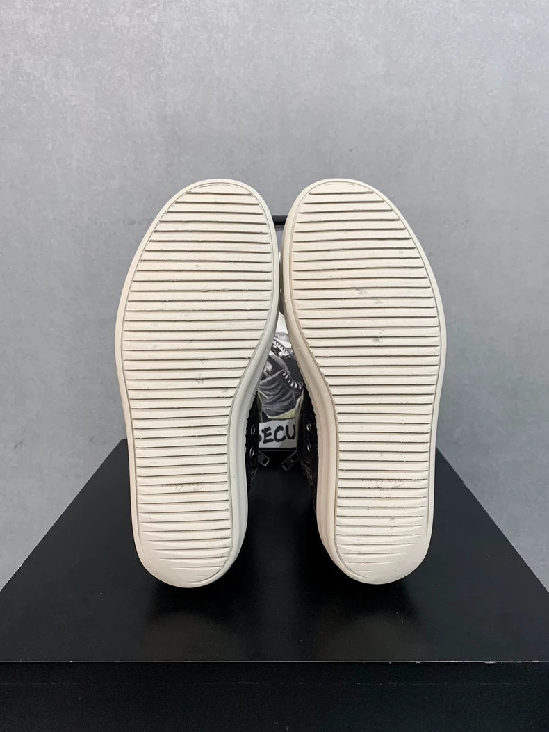 Rick Owens High Top Sneakers in Black and White-yf