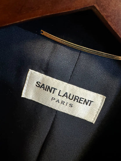 Saint Laurent Wool Blazer with Velvet Collar