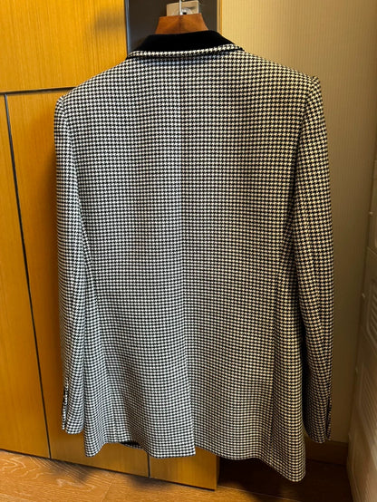 Saint Laurent Wool Blazer with Velvet Collar