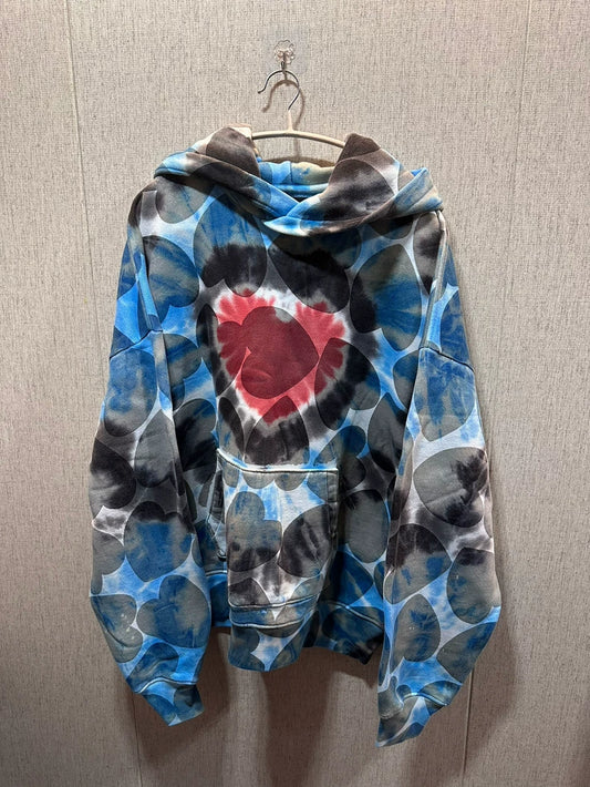 AMIRI Blue Heart Sweatshirt for Unisex