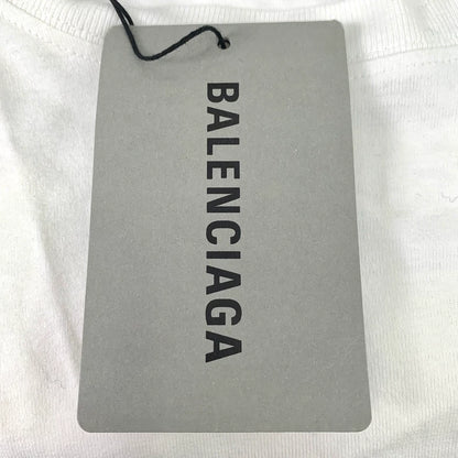 Balenciaga White Graphic Cotton T-Shirt