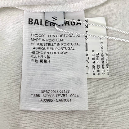 Balenciaga White Graphic Cotton T-Shirt