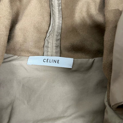 Celine Long Hooded Parka with Fur Trim