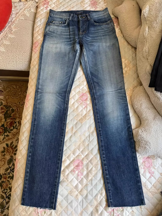 Saint Laurent D02 Blue Distressed Jeans