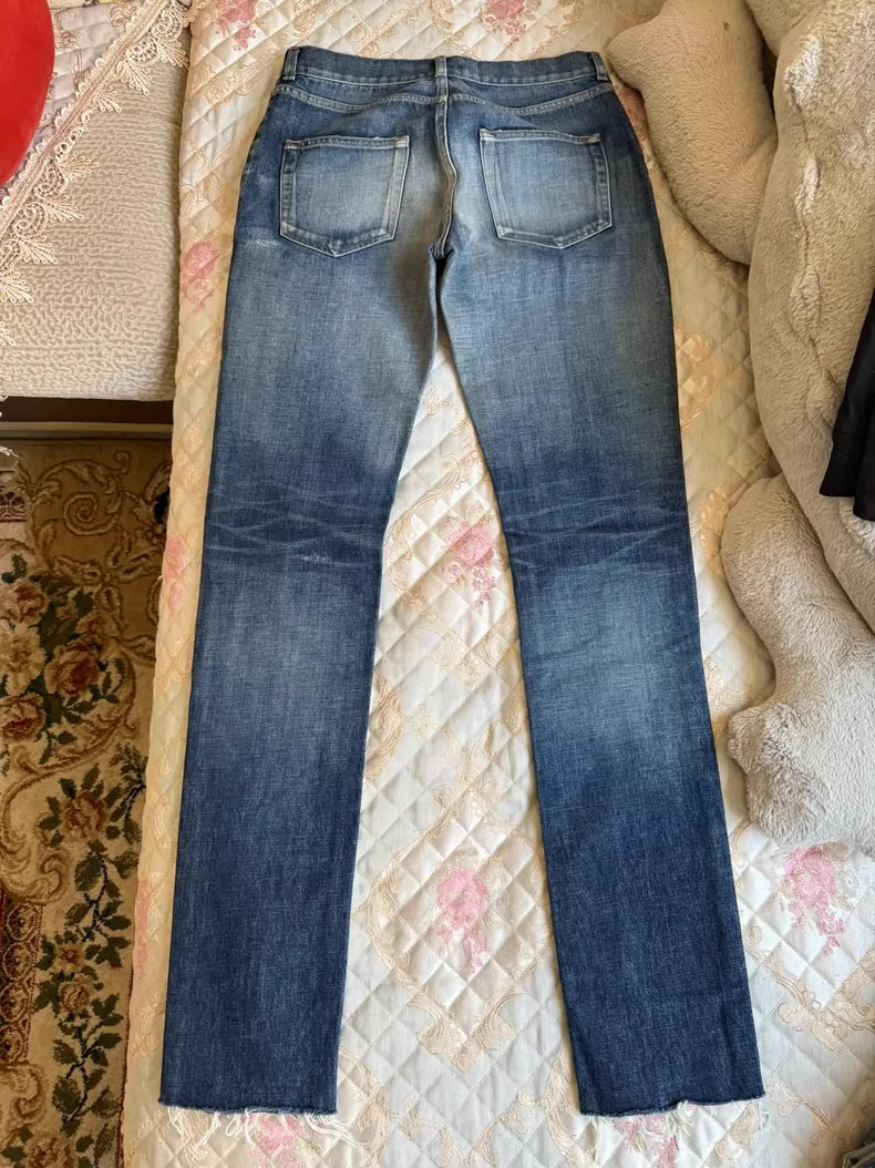 Saint Laurent D02 Blue Distressed Jeans