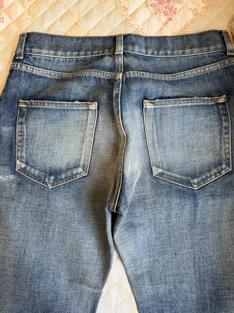 Saint Laurent D02 Blue Distressed Jeans