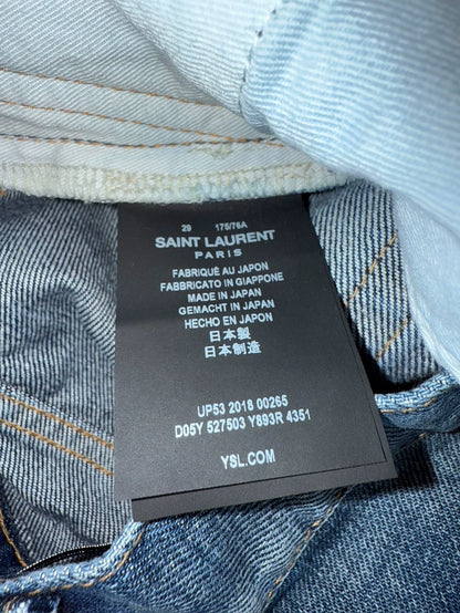 Saint Laurent D02 Blue Distressed Jeans