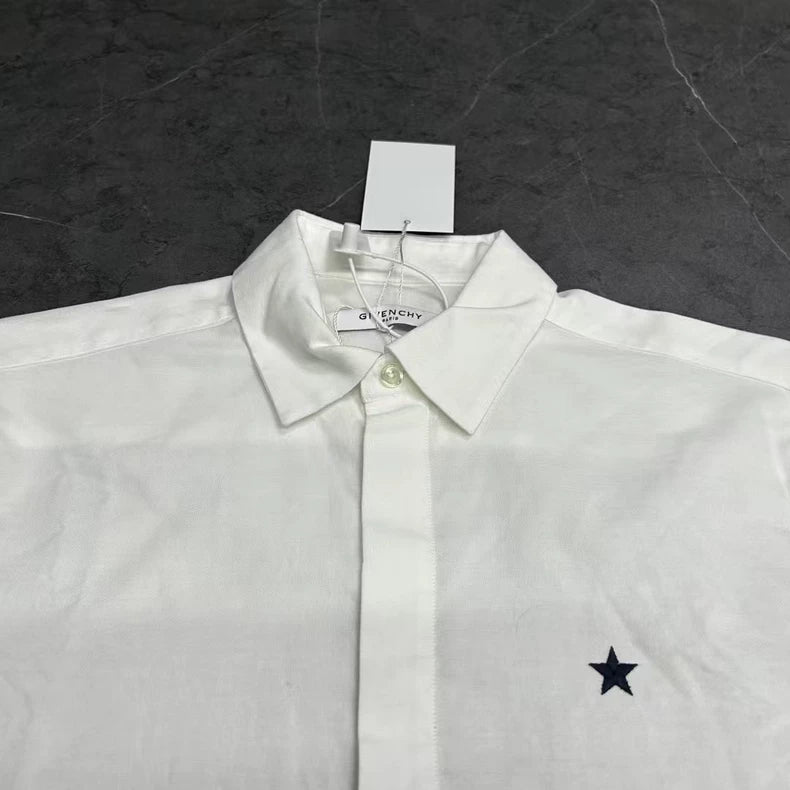 GIVENCHY Star Embroidered White Shirt