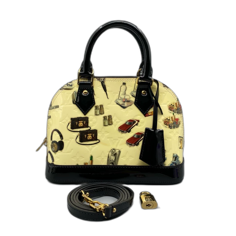 Louis Vuitton Shell Handbag with Graffiti