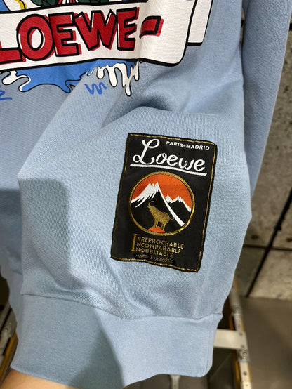 Loewe Cartoon Sweatshirt in Blue Color