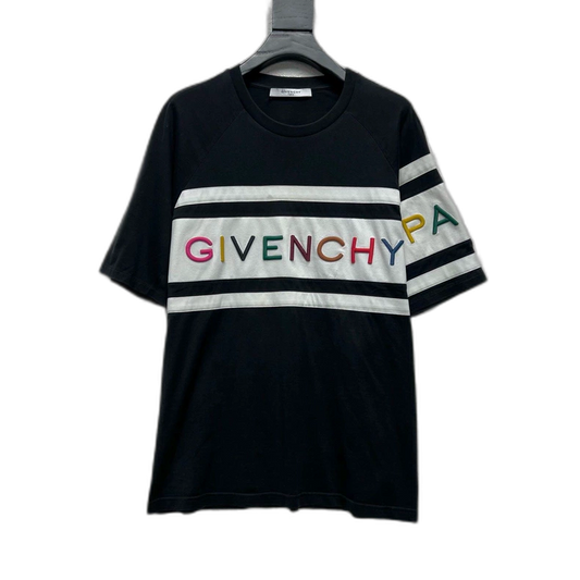 Givenchy Embroidered Color Logo Short-Sleeve T-Shirt
