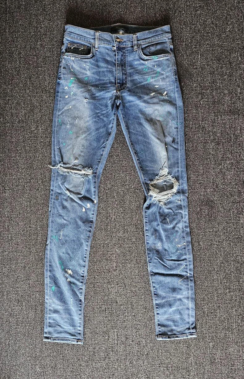 Amiri Paint Splatter Distressed Jeans-yf