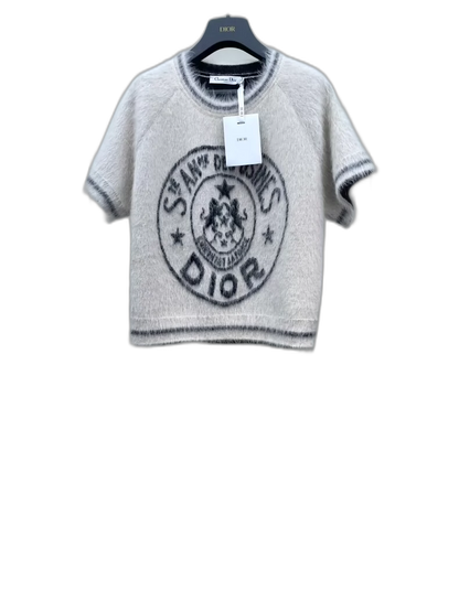 Dior Mohair Logo Short Sleeve Top
