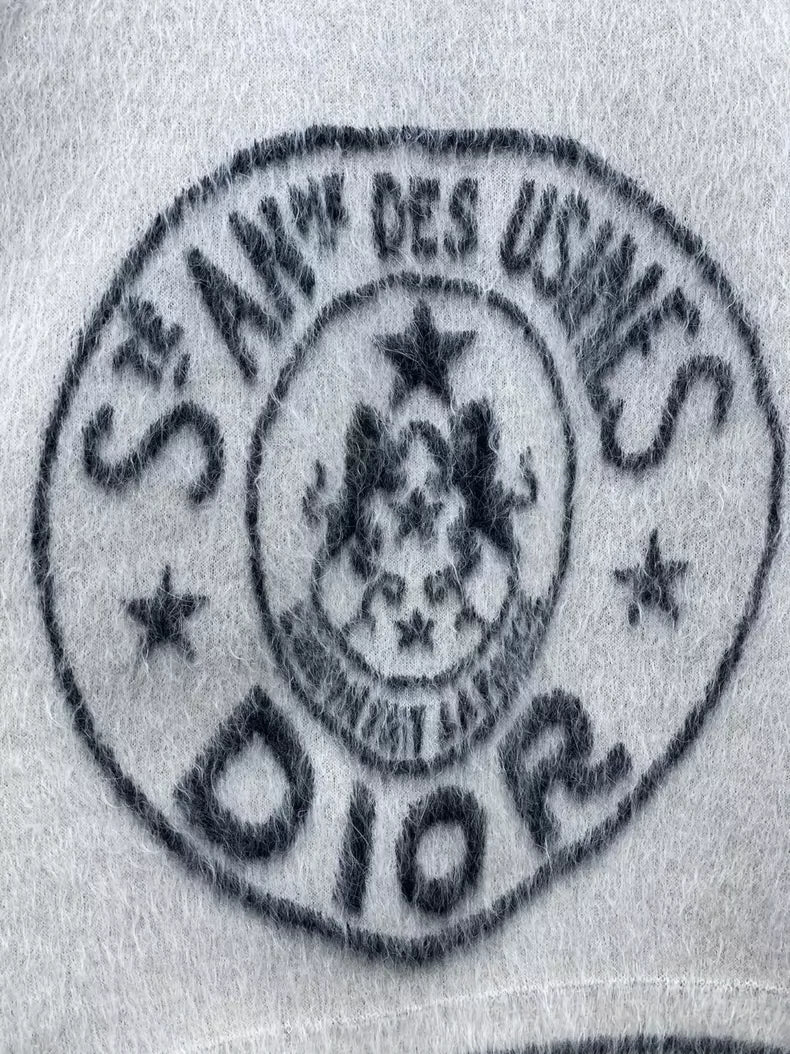 Dior Mohair Logo Short Sleeve Top