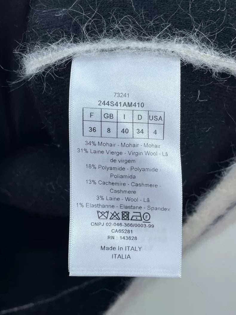 Dior Mohair Logo Short Sleeve Top