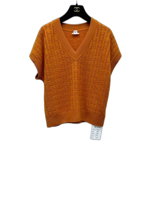 Orange Wool Knit Top from Hermes