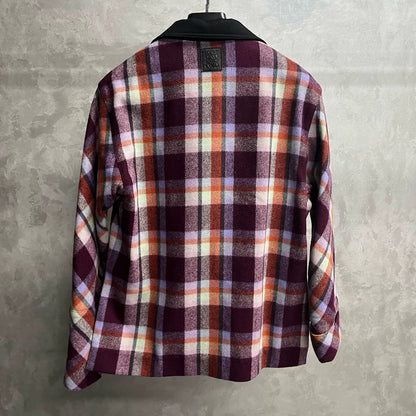 Loewe Red and White Check Flannel Jacket