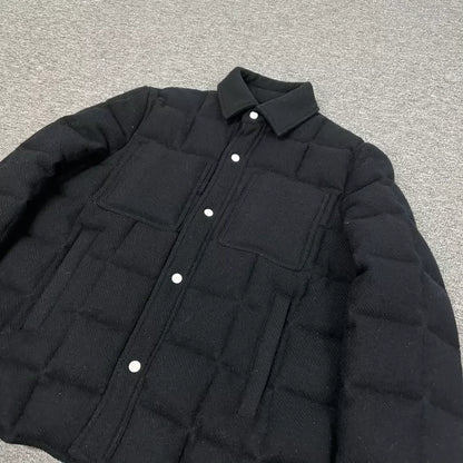 Wool Down Jacket in Black Color