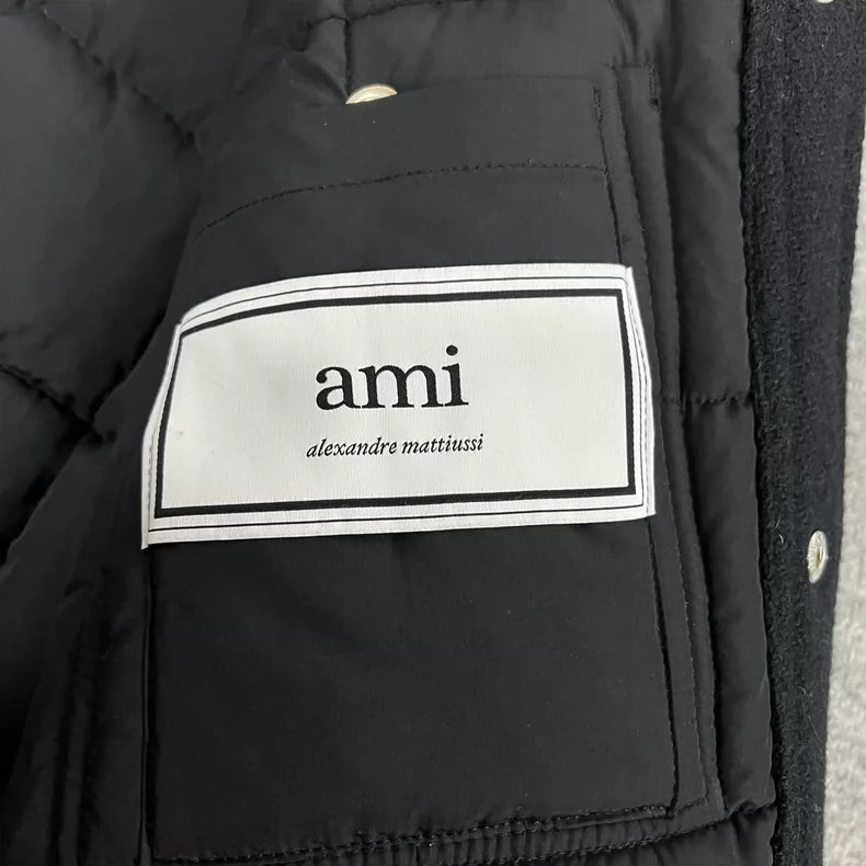 Wool Down Jacket in Black Color