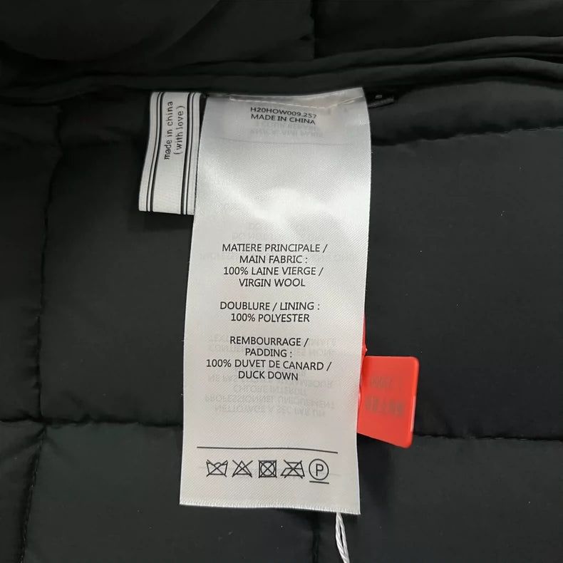 Wool Down Jacket in Black Color