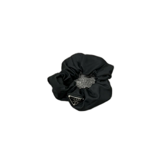 Prada Triangle Logo Nylon Hair Tie