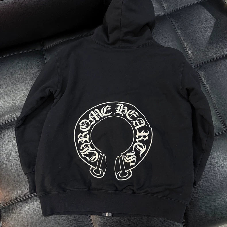 Chrome Hearts Zip Hoodie with F*** You Print