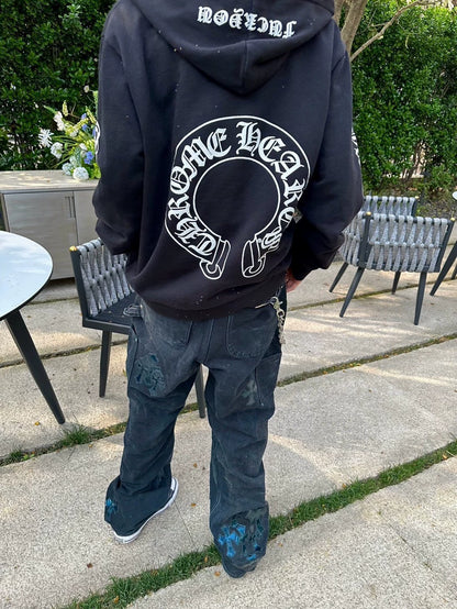 Chrome Hearts Zip Hoodie with F*** You Print