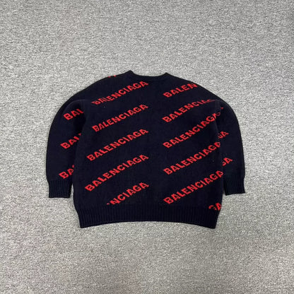 Balenciaga Knitted Sweater with Bold Logo