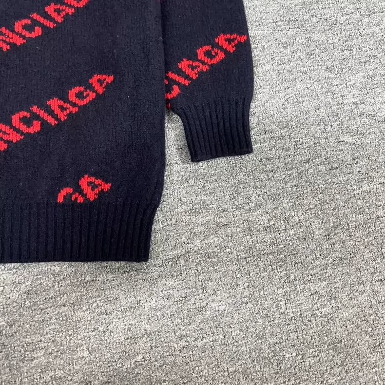 Balenciaga Knitted Sweater with Bold Logo