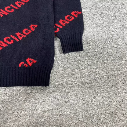 Balenciaga Knitted Sweater with Bold Logo