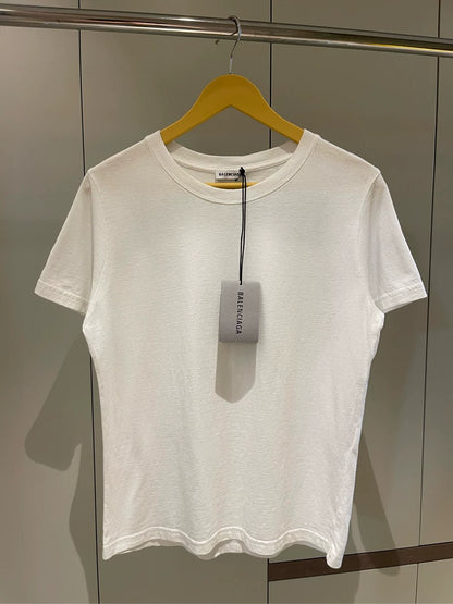 Balenciaga Embroidered Logo Short Sleeve T-Shirt