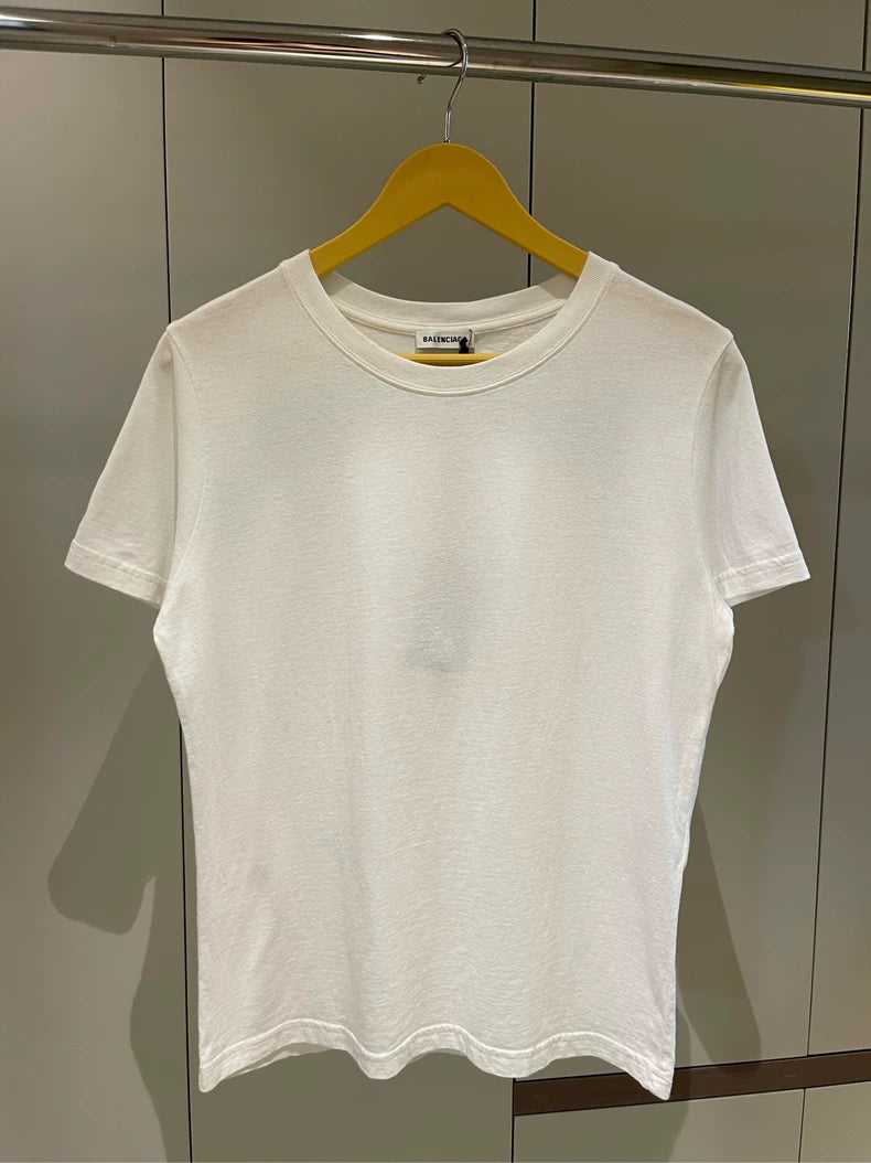 Balenciaga Embroidered Logo Short Sleeve T-Shirt