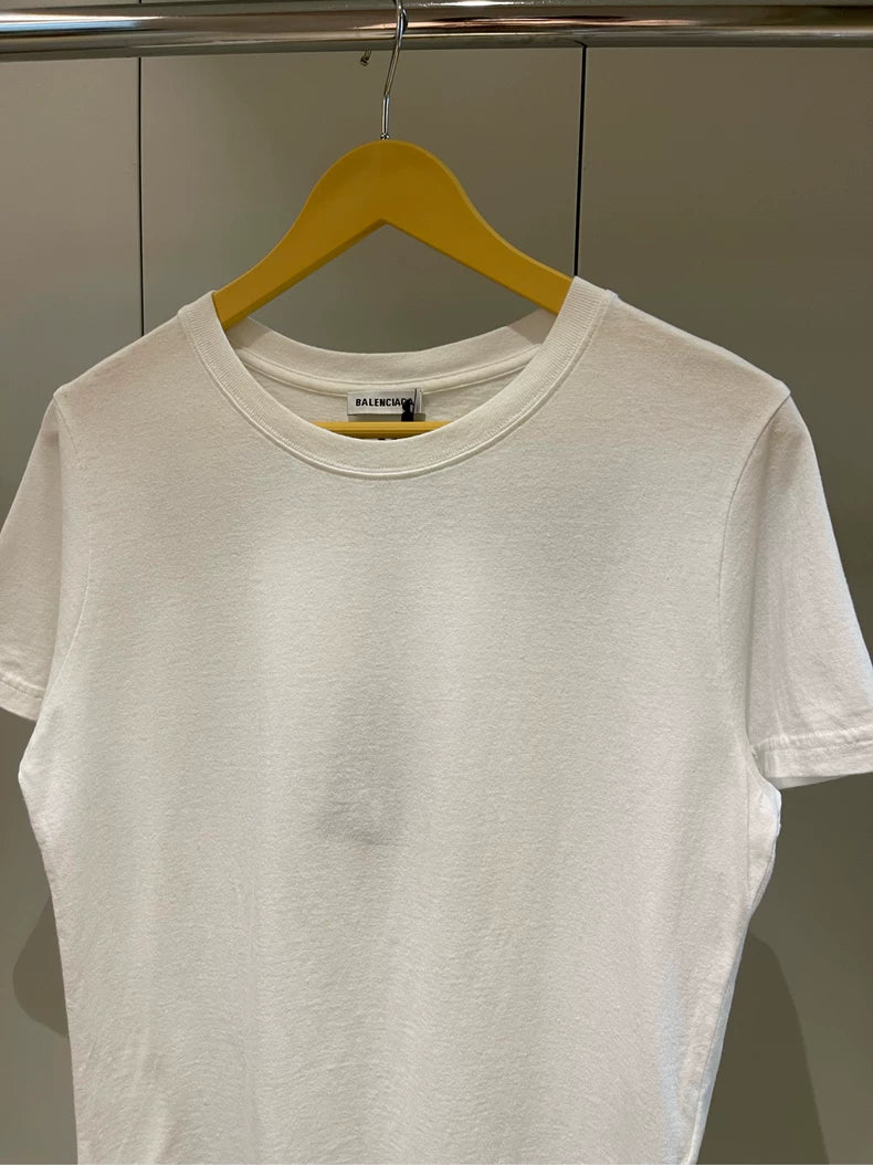 Balenciaga Embroidered Logo Short Sleeve T-Shirt
