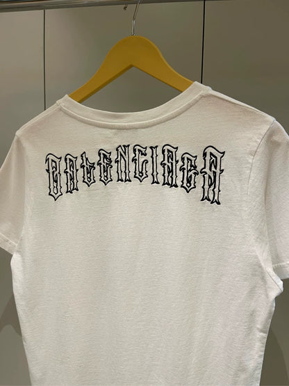Balenciaga Embroidered Logo Short Sleeve T-Shirt