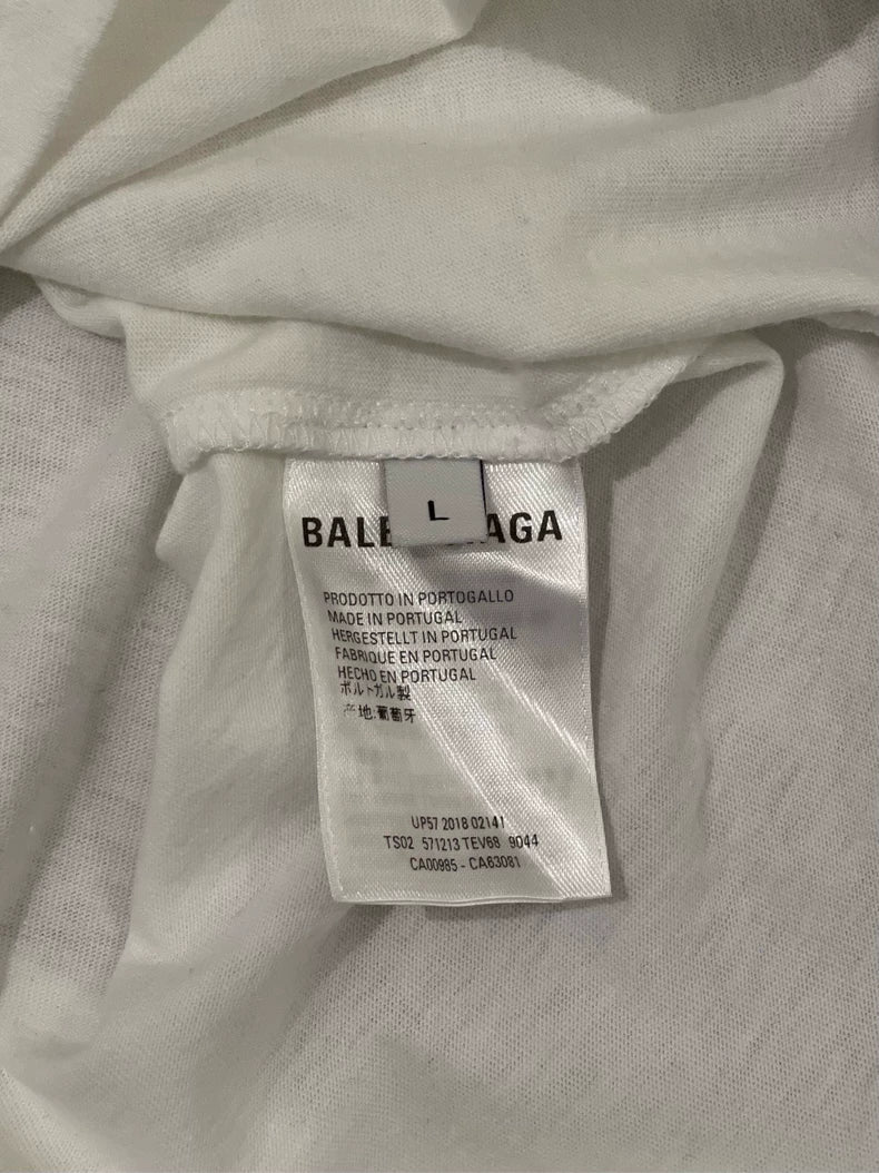 Balenciaga Embroidered Logo Short Sleeve T-Shirt