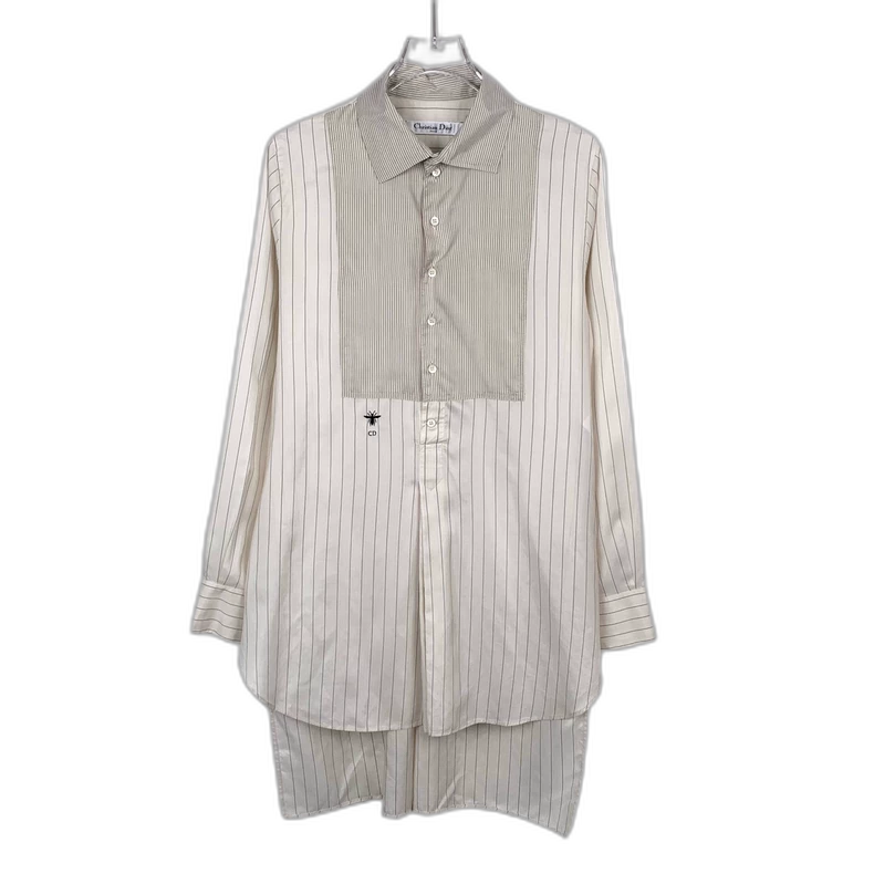 Dior Beige Striped Silk Shirt