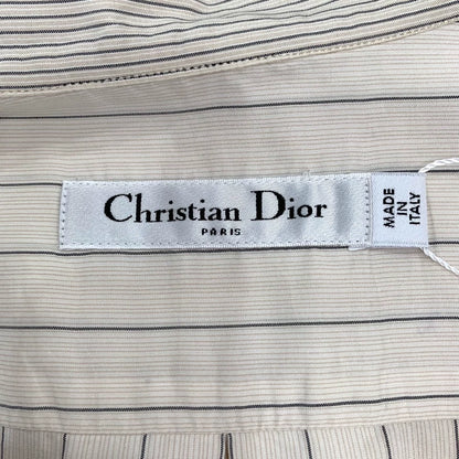 Dior Beige Striped Silk Shirt