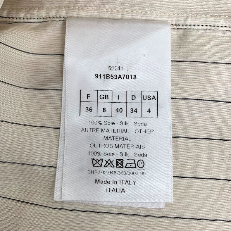 Dior Beige Striped Silk Shirt