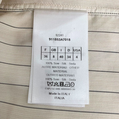 Dior Beige Striped Silk Shirt