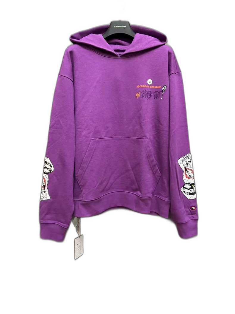 Chrome Hearts Purple Cartoon Hoodie