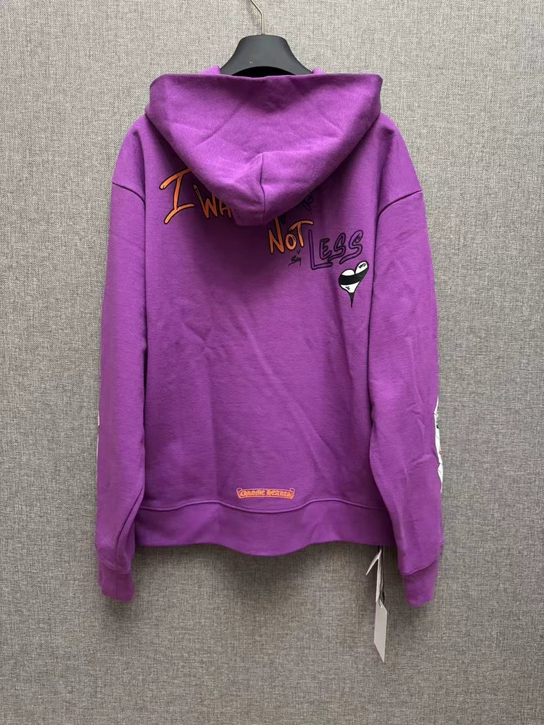 Chrome Hearts Purple Cartoon Hoodie