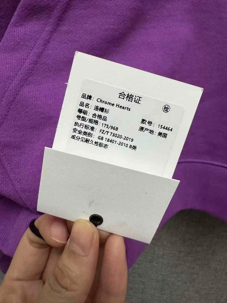 Chrome Hearts Purple Cartoon Hoodie